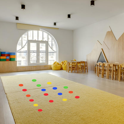PATIKIL Carpet Marker Spots 2 Inch / 5cm, 48 Pack Round Floor Markers Non Slip Carpet Dots for Classroom Teacher, Orange
