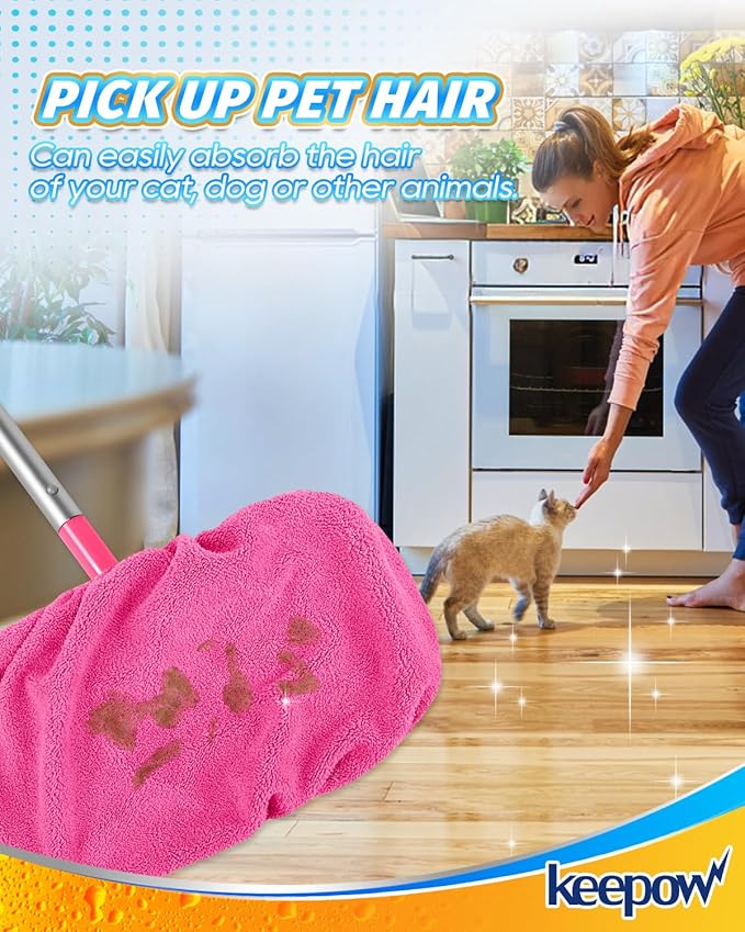 Keepow 8 Pack Reusable Mop Pads Compatible