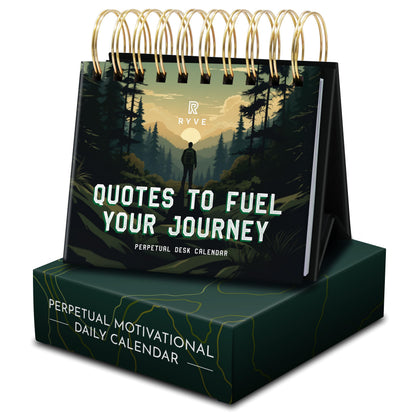 Motivational Calendar for Men – Daily Flip Calendar with 366 Inspirational Quotes – Inspirational Gifts for Him, Office Decor, Desk Accessories, Daily Affirmations, Perpetual Desk Calendar, Office Gifts