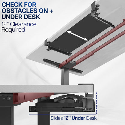 VIVO Large Keyboard Tray Under Desk Pull Out with Extra Sturdy C Clamp Mount System, 27 (33 Including Clamps) x 11 Inch Slide-Out Platform Computer Drawer for Typing, Black, MOUNT-KB05E