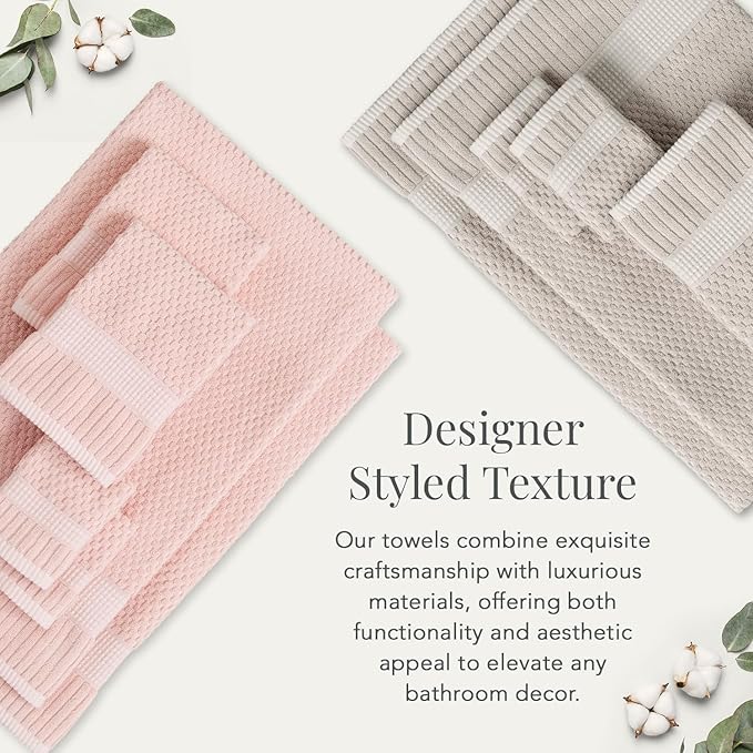 NY Loft 100% Cotton Towel Set 6 Piece Towel Set | Super Soft & Absorbent