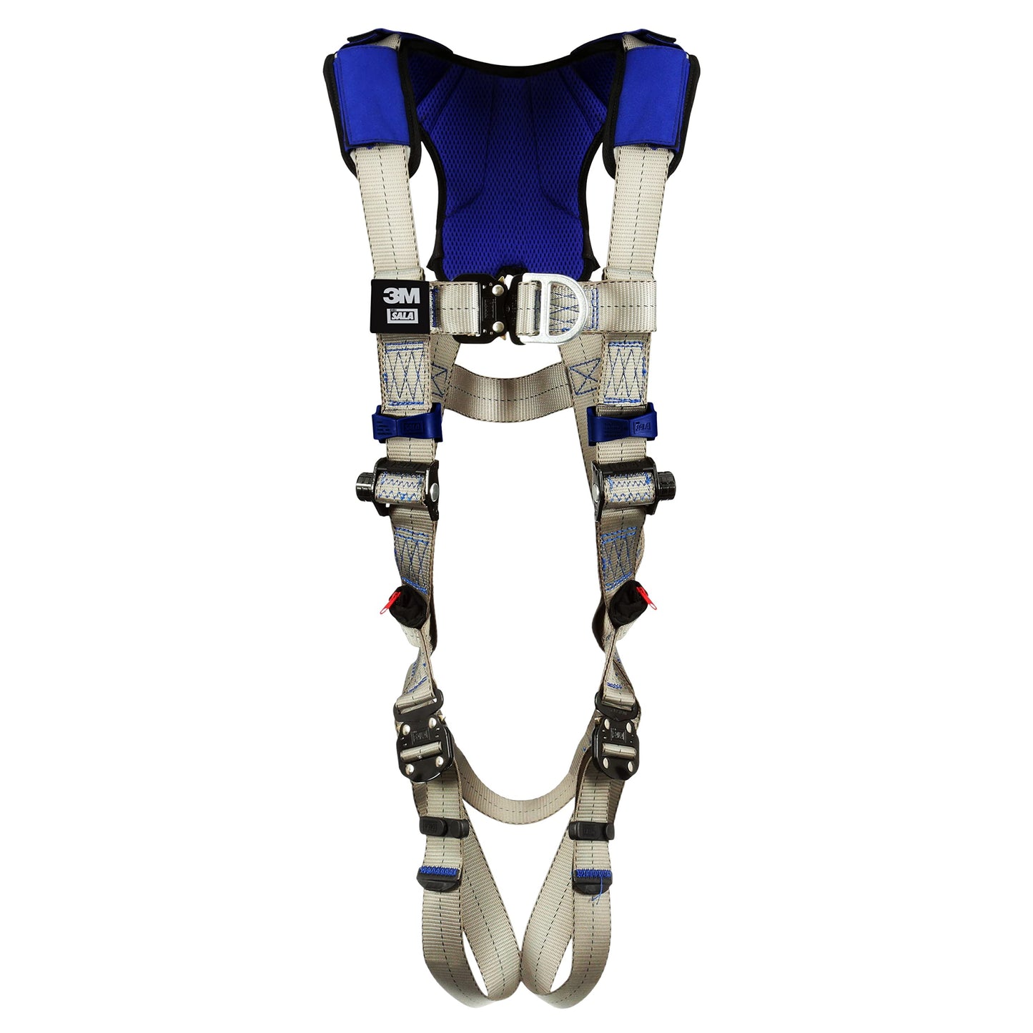 3M DBI-SalaExoFit X100 Comfort Vest Climbing Harness Fall Protection, OSHA, ANSI, Front and Back D-Rings, Quick Connect Chest and Leg Buckles, Zinc Plated Steel, 1401026, Medium
