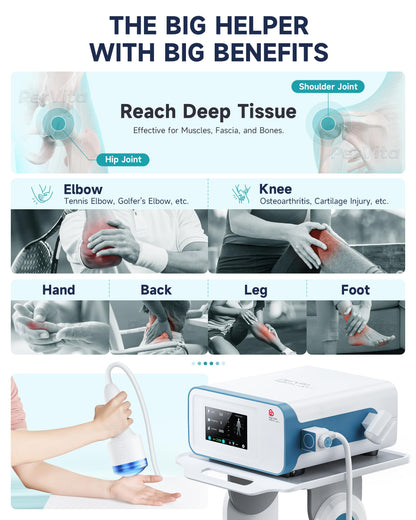Focused Shock Wave Therapy Machine PSP30 and Shockwave Massage Handle HD30, Designed for Men, Only for PSP30 Focused Shockwave Machine, Adjustable Water Bladder, Non-Invasive, Portable Storage Case