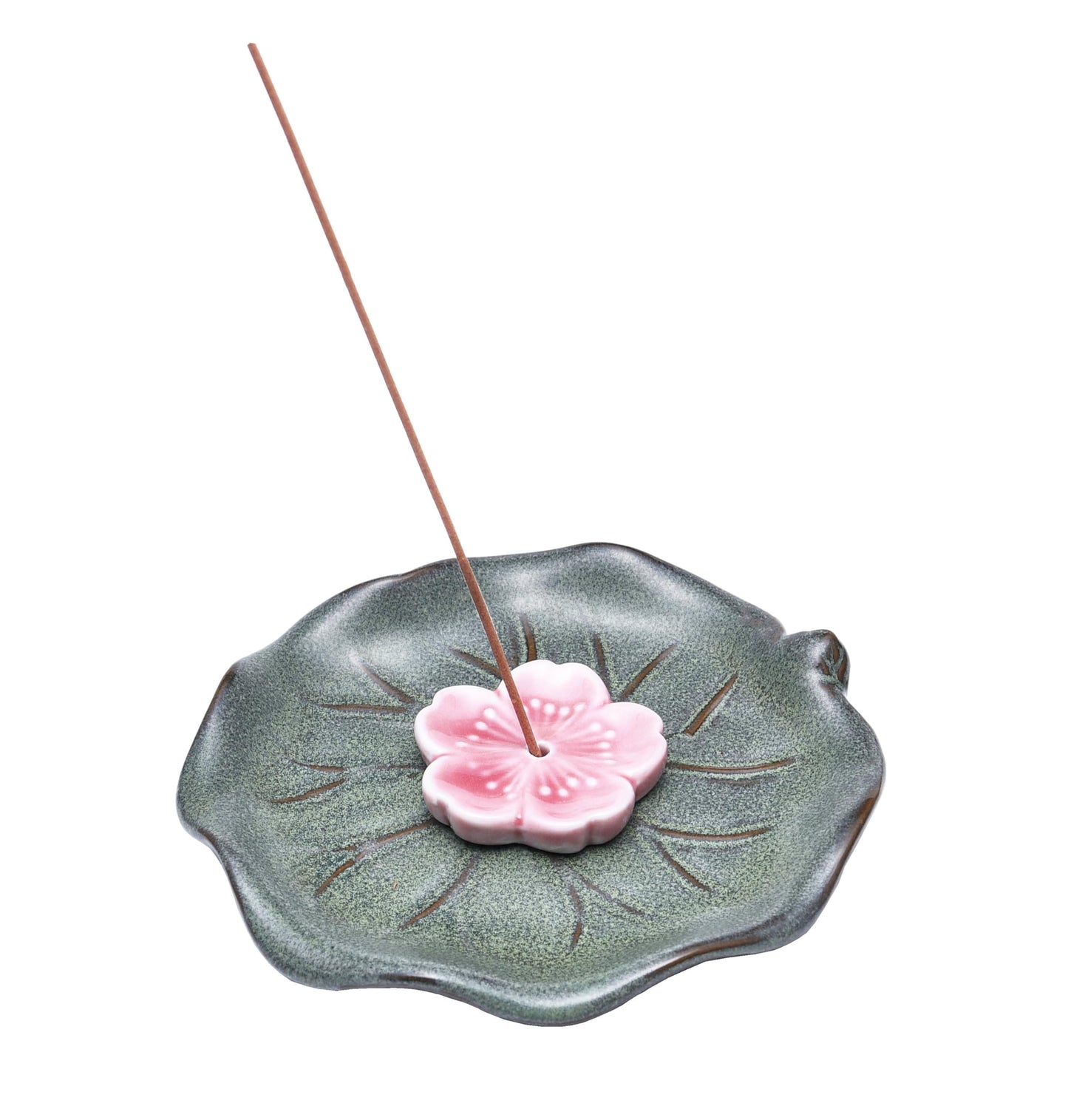 KR. LIF 3-in-1 Ceramic Incense Holder for Sage Sticks Incense Burner - Palo Santo Holder Set with Tray and Incense Burners