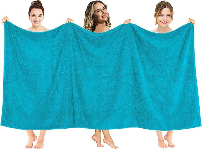 American Soft Linen 100% Cotton 600 GSM Turkish 40x80 Oversized Bath Towel Sheet