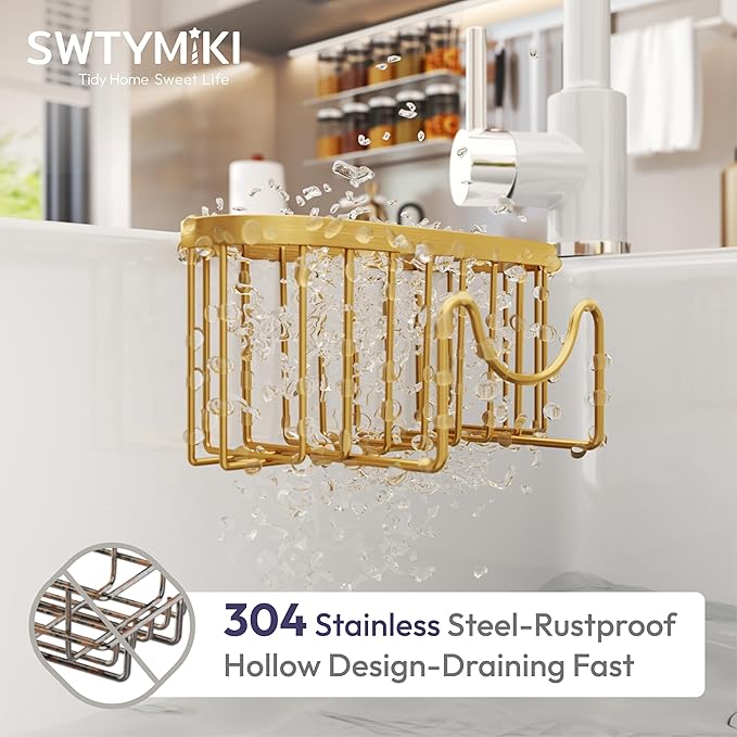 SWTYMIKI Sponge Holder for Kitchen Sink