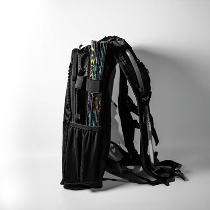 RAVERUNNER® Anti-Theft Hydration Backpack | Festival Approved Rave Backpack for Concert Goers, Leak-Free Festival Water Backpack for EDC, Rave Hydration Pack (Black)
