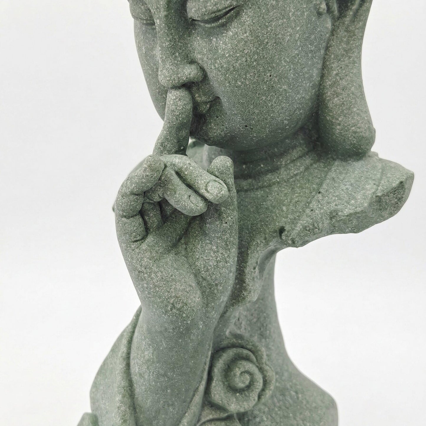 buddha head statue Natural sandstone material for aquarium decorations garden statue zen ornament outdoor courtyard decor meditation fish tank indoor Feng Shui Gift (7.8''H-Meditation Buddha)