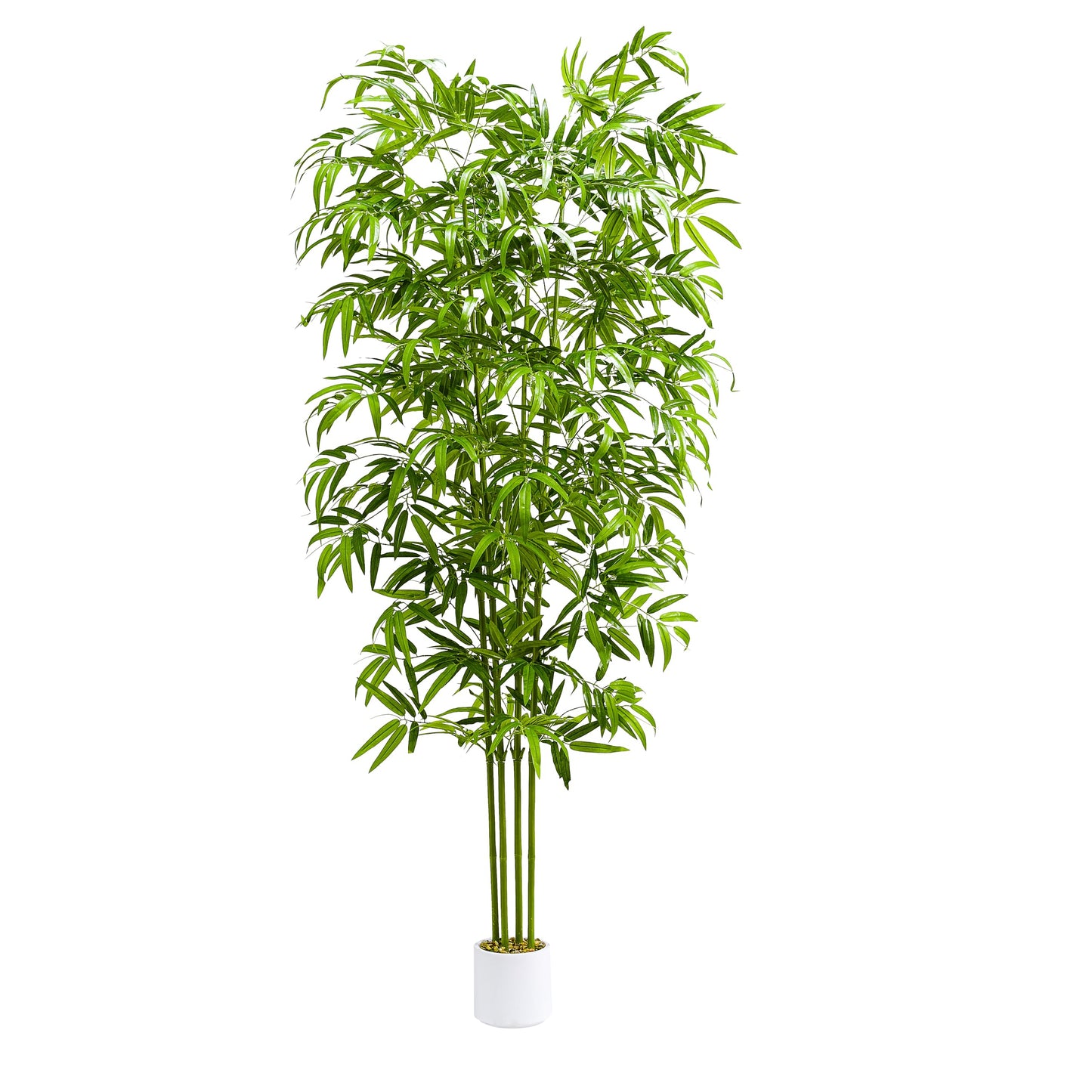 Artificial Bamboo Tree 6FT Tall Fake Plants Faux Silk Plant, Faux Bamboo Plant for Home Office Indoor Outdoor Decor Artificial Trees with Tall Planter
