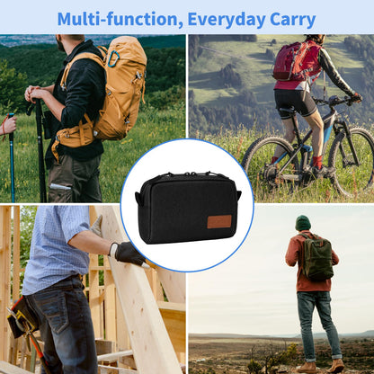 KENOBEE EDC Belt Pouch for Men Women, Water Resistant Heavy Duty Nylon Waist Pack Bag with YKK Zippers for Traveling, Hiking, Outdoors