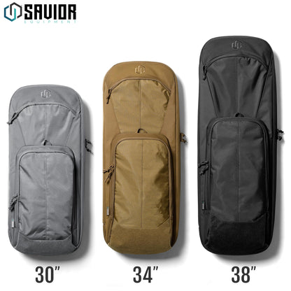 Savior Equipment Specialist Series 30" 34" 38" Covert Tactical Gun Bag Backpack Soft Case with Compartment, Low Profile Bug Out Truck Bag (SW Gray, 38")