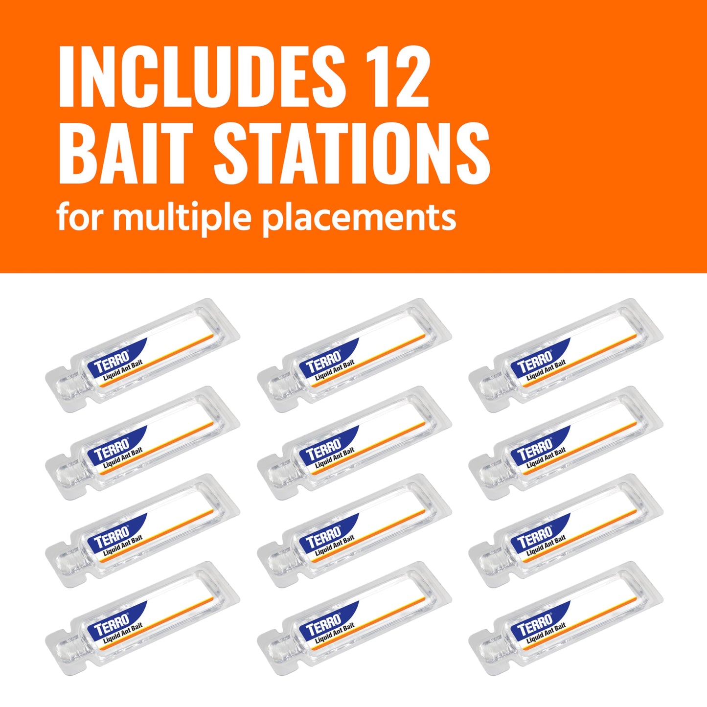 TERRO Ant Killer Bait Stations T300B - Liquid Bait to Eliminate Ants - 12 Count Stations for Effective Indoor Ant Control