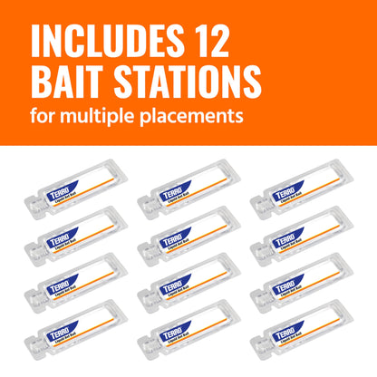TERRO Ant Killer Bait Stations T300B - Liquid Bait to Eliminate Ants - 12 Count Stations for Effective Indoor Ant Control