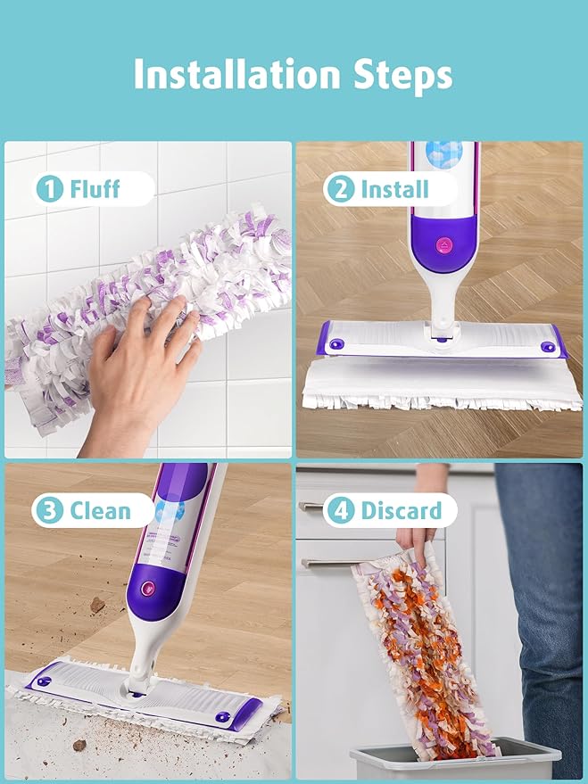 AIR U+ 24 Pack Disposable Power Mop Pads Refills