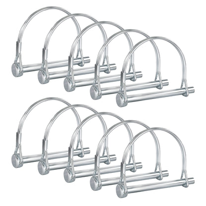 Pack of 10 Trailer Pins Hitch Pins – 2-3/4" x 1/4" (L x W) – Featuring Trailer Hitch Pin Lock, Trailer Coupler Pin and Locking Pins for Farm Trailers, Towing, Lawn Equipment