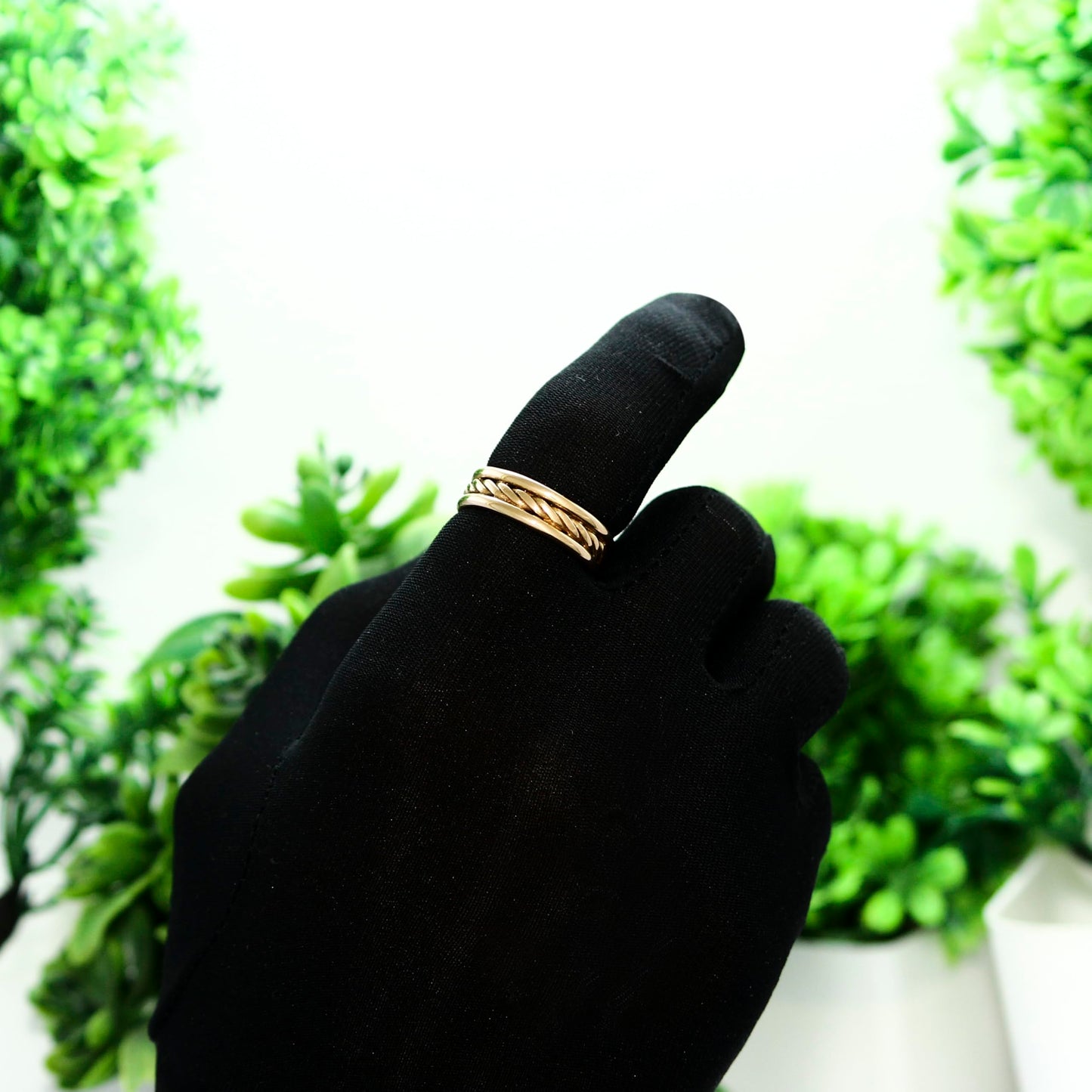 Krishnaa Jewels Pure Copper Classic HandCrafted Band Ring Gift Jewelry for Men and Women (6.5)