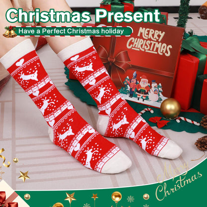 BIRCEN Mens Funny Socks Christmas Socks for Men Women Colorful Fun Novelty Crew Patterned Socks 6 Pairs US 7-13