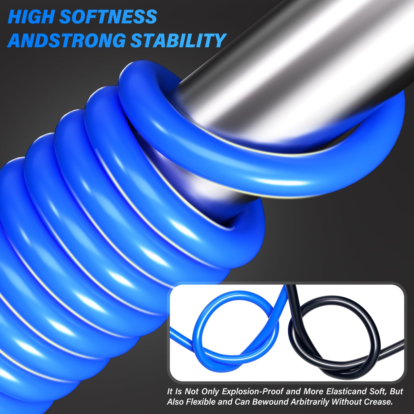 TAILONZ PNEUMATIC Blue 8mm OD 5mm ID Polyurethane PU Air Hose Pipe Tube Kit 10 Meter 32.8ft