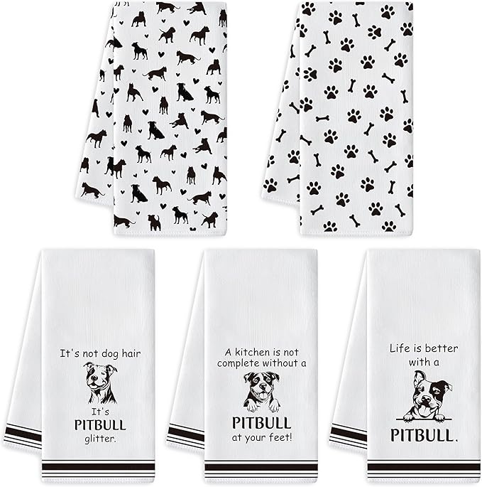 R HORSE Pitbull Kitchen Dish Towel