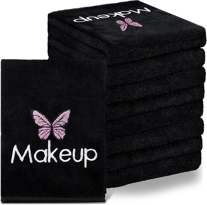 Shimeyao 20 Pack Makeup Towels Black Makeup Washcloths