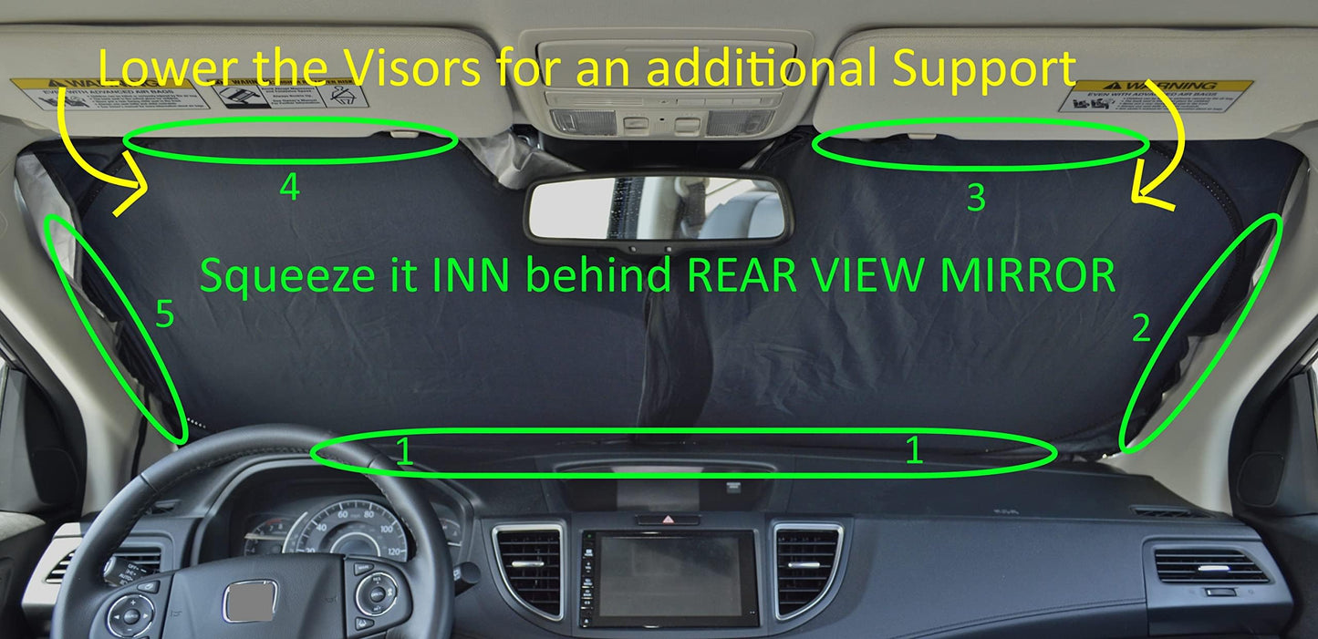 Sunshades Window Sunshade for car Sun Shade Windshield car Windshield Sun Shade Shades for Front Automotive Windows Sun Visor (XL)