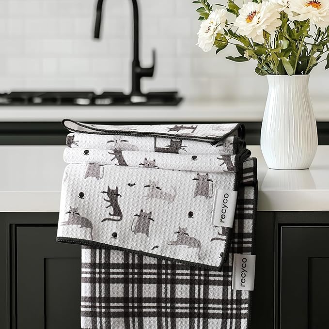 RECYCO Waffle Kitchen Towel Set of 2