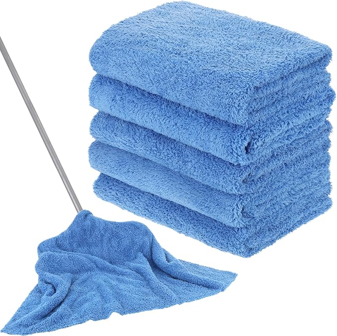 5 PCS Extra Large Microfiber Cleaning Cloth 30"x20", Washable Reusable Floor