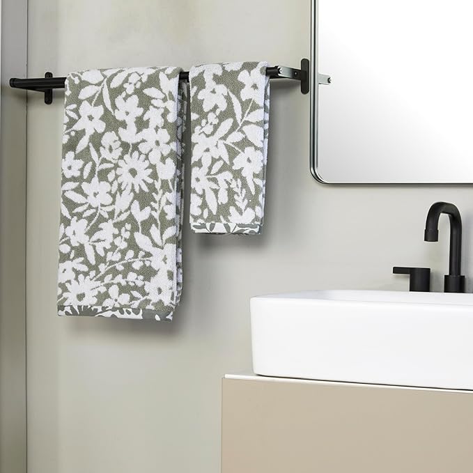 SKL Home Bedford Floral 100% Cotton Premium Bath Towel, 600 GSM, Soft &
