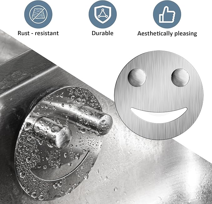 Stainless Steel Smiley Face Dish Sponge Holder, Rv Apartment Kitchen