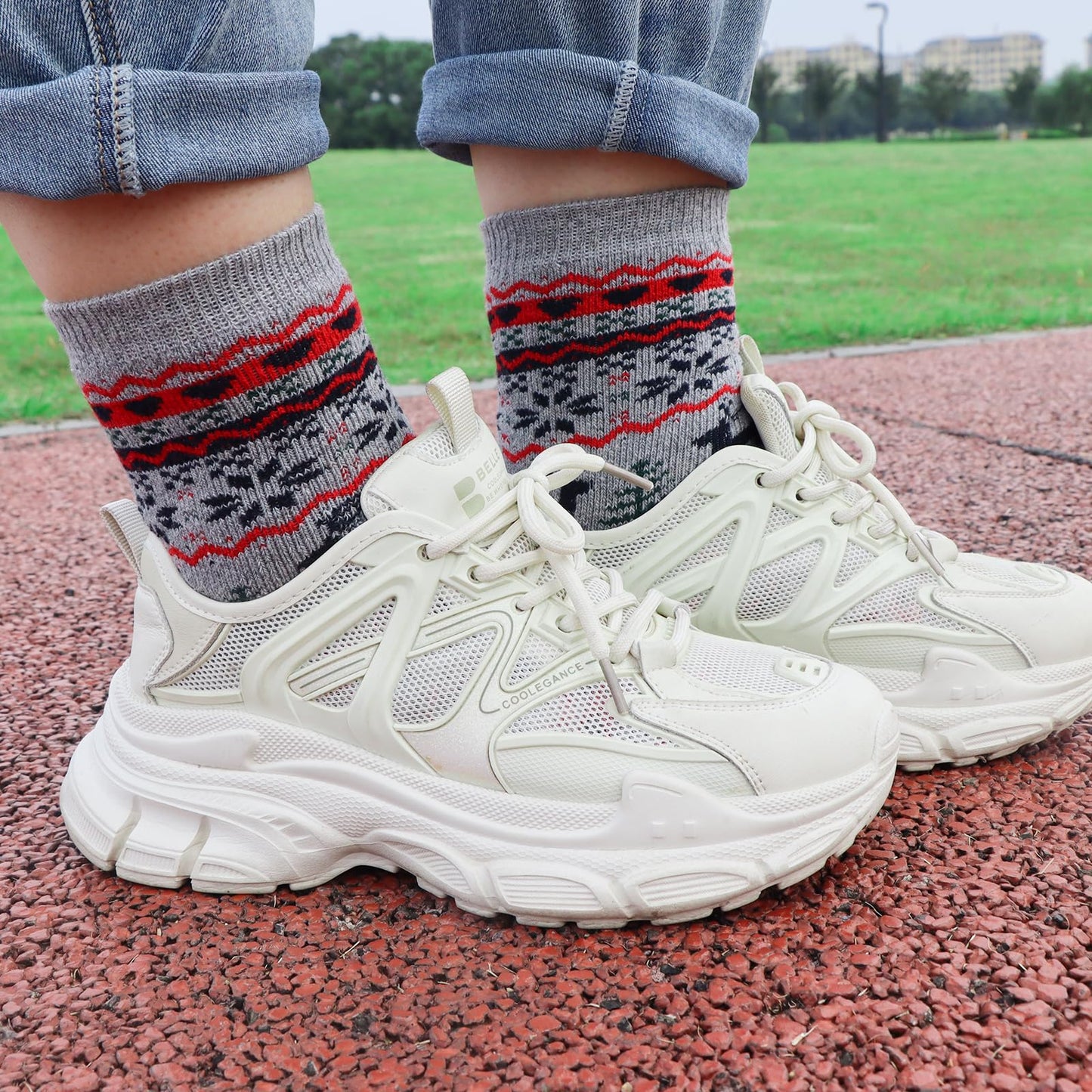 YQHMT Wool Socks for Women Gifts Winter Warm Thick Thermal Vintage Knit Soft Comfy Crew Socks Stocking Stuffers, Christmas Gift