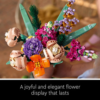 LEGO Botanicals Flower Bouquet Building Set - Artificial Flowers for Decoration for Home and Display, Ages 18+ - Small Fake Flowers for Table, Desk, Office - Gift for Birthdays - 10280