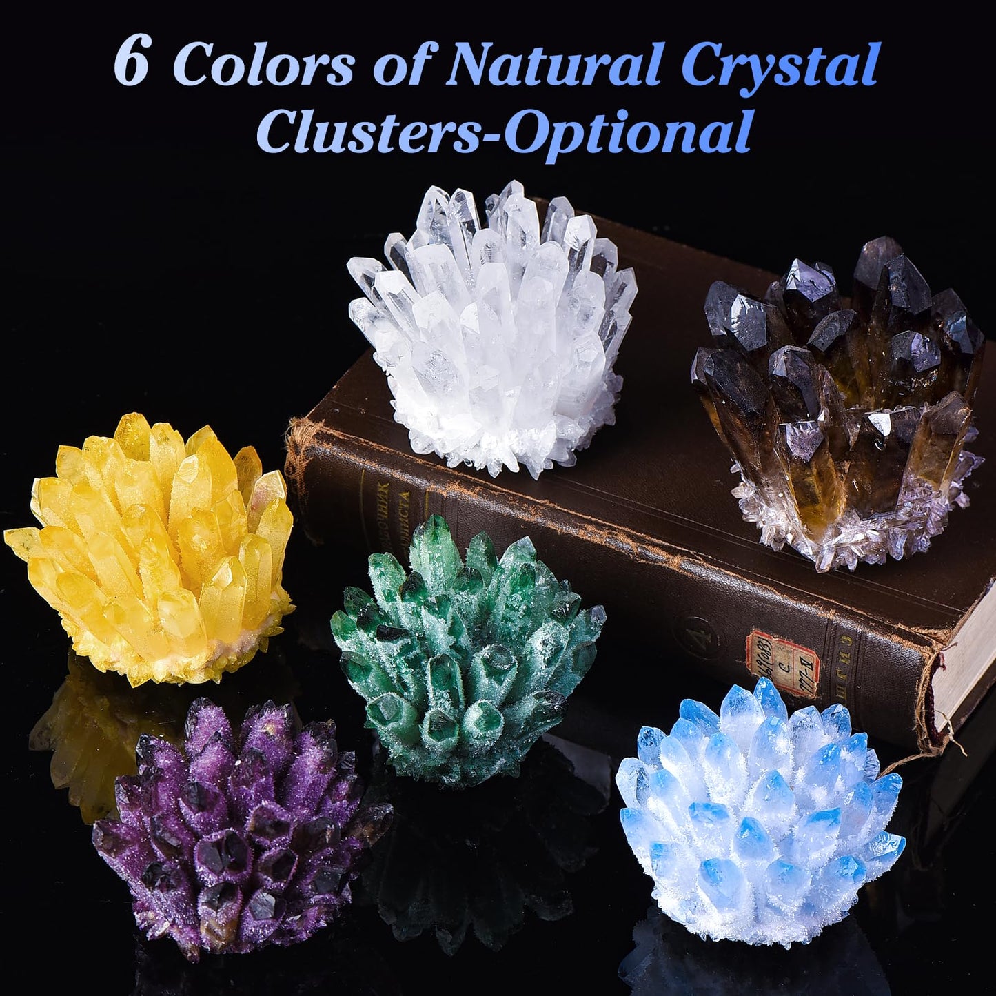 Geodora White Crystal Cluster Natural Clear Quartz Cluster Large Raw Crystals for Home Decor, Healing Crystal Stones for Meditation, Yoga, Reiki & Positive Energy, 300-400g Unique Specimen Gift