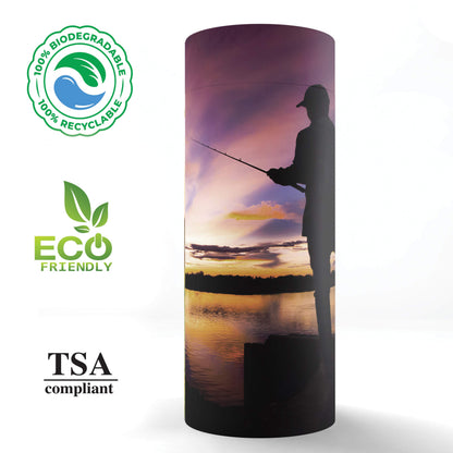 Gone Fishing Men's Scattering Tubes for Human Ashes TSA Approved Scattering Urn and Eco-Friendly Biodegradable Urns for Human Ashes & Biodegradable Urn for Burial at Sea