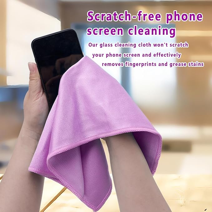 6 Pack Glass Cleaning Cloth Microfiber Cleaning Cloth