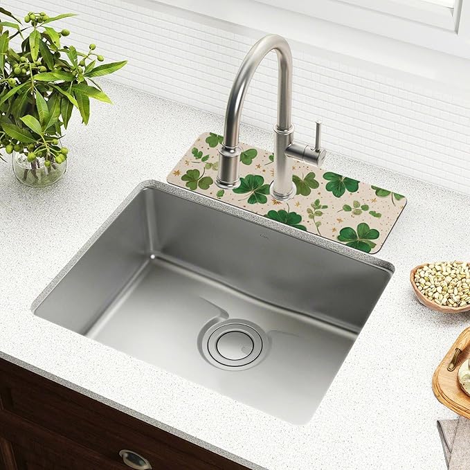 Kitchen Sink Splash Guard 2 PCS 30 Inch Sink Faucet Mat Splash Guard