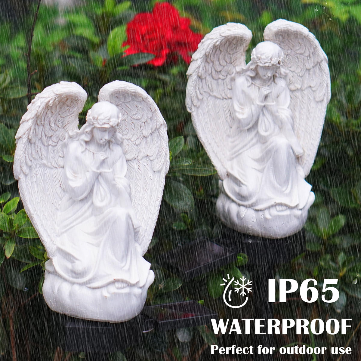 LEAHPENG Angel Solar Lights Outdoor Garden Waterproof Decorative Stake Light for Yard Patio Pathway Lawn Ornaments Garden Decor Christian Christmas Decorations Gifts