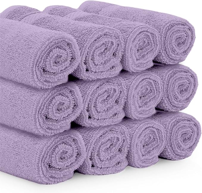 White Classic Luxury Cotton Washcloths 13x13 Inch