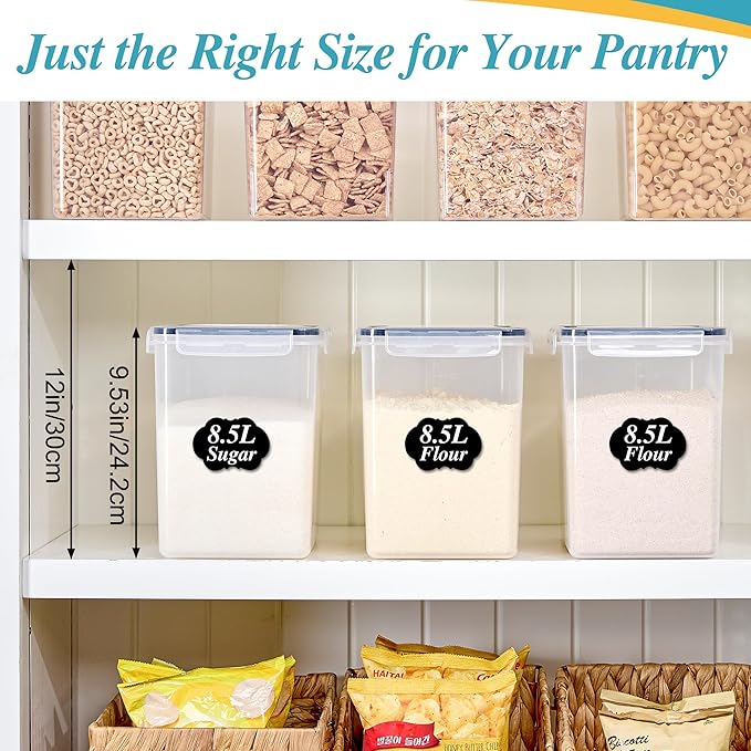 Vtopmart 8.5L 2 Pack Extra Large Flour Sugar Storage Containers