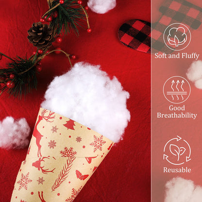 Ruisita 4 Bags Christmas Fake Snow Artificial Snow 35.3 Ounces Fluffy Snow Fiber for Snow Blanket, Christmas Tree Decoration, Holiday and Winter Displays
