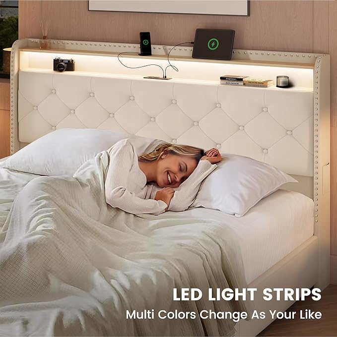LARMACE Queen Size Bed Frame
