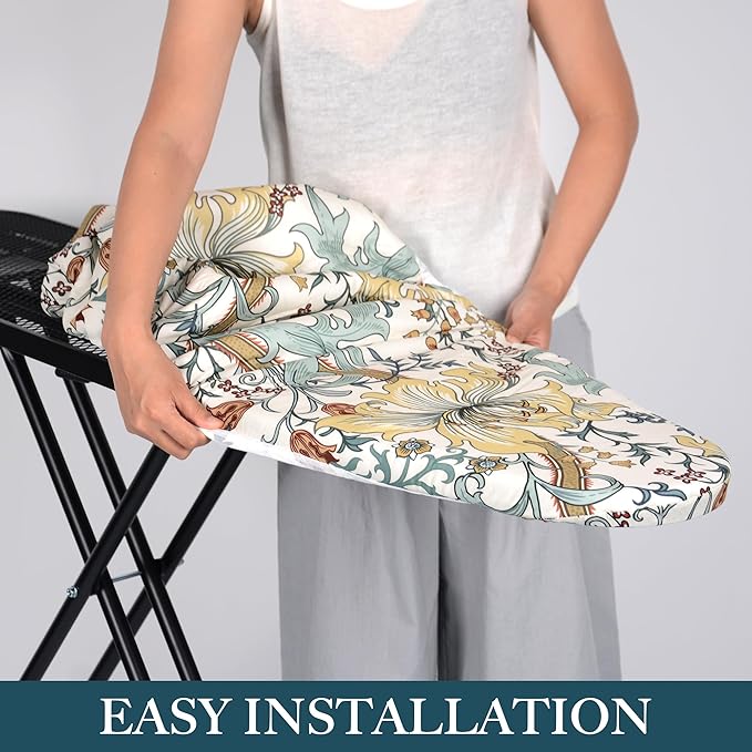 Standard Size Ironing Board Cover and Pad, Full Size Scorch Resistant Padding