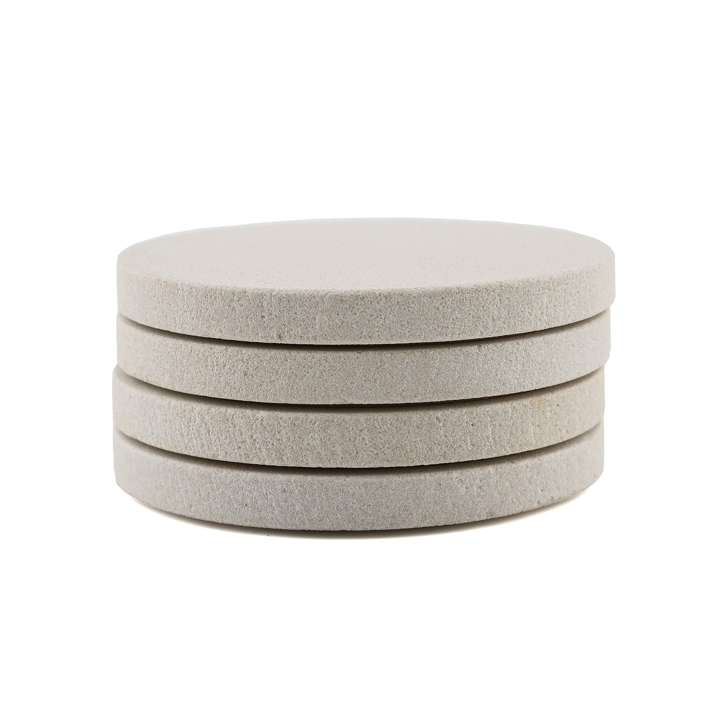 Thirstystone Natural Sandstone Coaster with Protective Cork Backing 4 Pack Eco-Friendly, Absorbent, Easily Wipes Clean