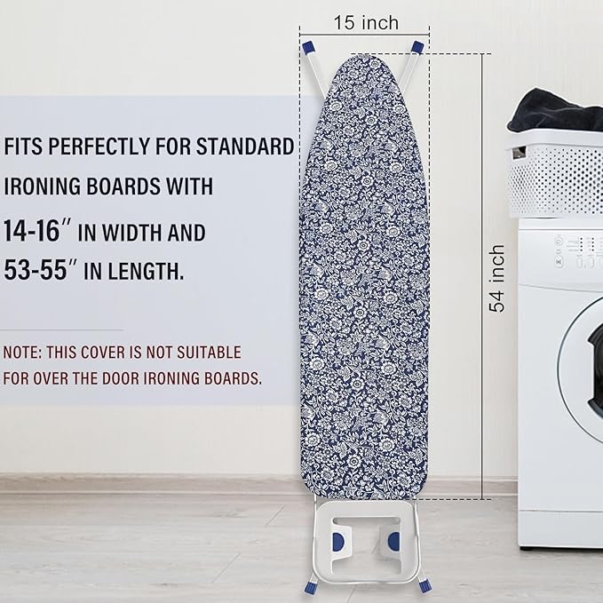 Ironing Board Cover and Pad 15x54 Inch Standard Ironing Board Cover