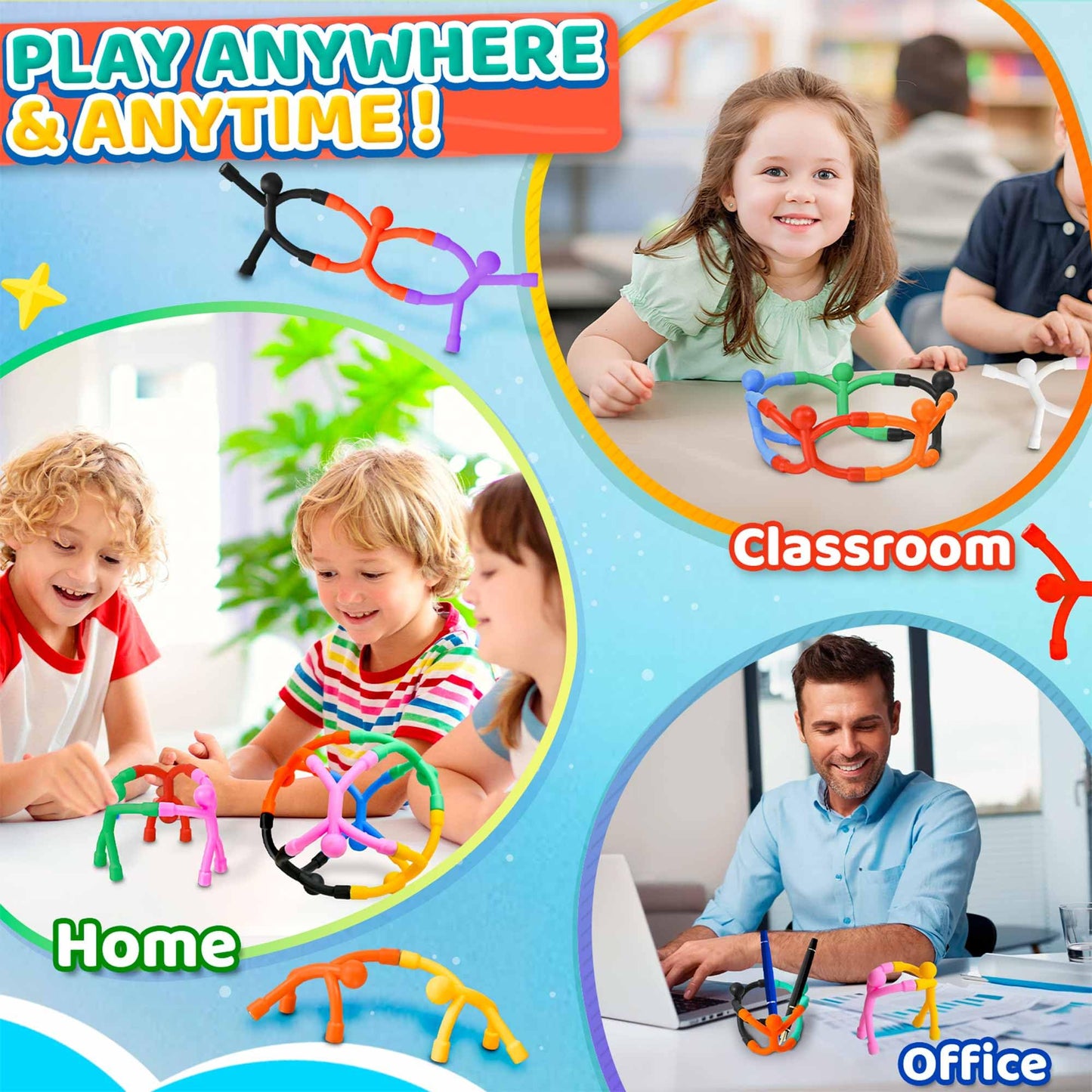 Magnetic Travel Toys for Toddler 5PCS, Airplane Travel Activities Essential Fidget Toys for Kids 4-8 Road Trip ‌Sensory Toy, Fridge Magnet for Toddler 1 2 3 4 5 Year Old, Easter Basket Stuffers Gift