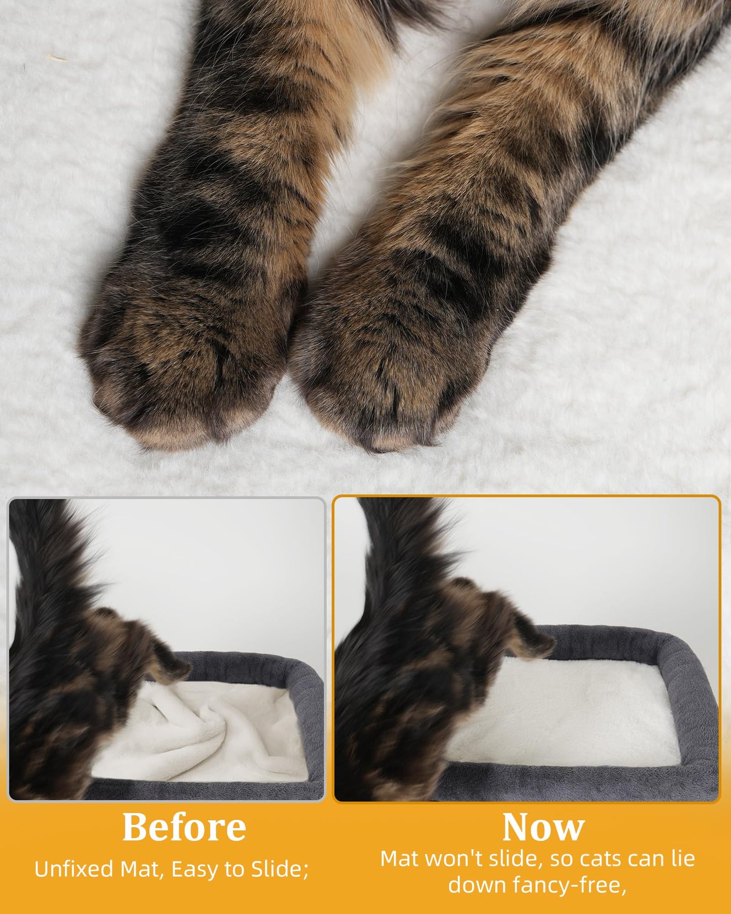Aechonow Cat Tree Tower for Large Adult Cats, 50 * 40cm Big Perch Bed,Spacious Condo House for Indoor Kitten, Sisal Scratching Post, Dark Gray