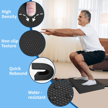 OiZenhio Professional Foam Balance Pad 15.8 x 13.2 x 2 inch, Large Balance Pads for Physical Therapy, Foam Balance Board for Rehabilitation Stability Workout Knee and Ankle Exercise Strength Training