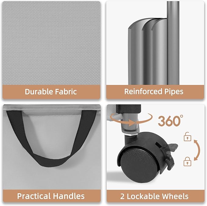 STORAGE MANIAC Rolling Laundry Hamper
