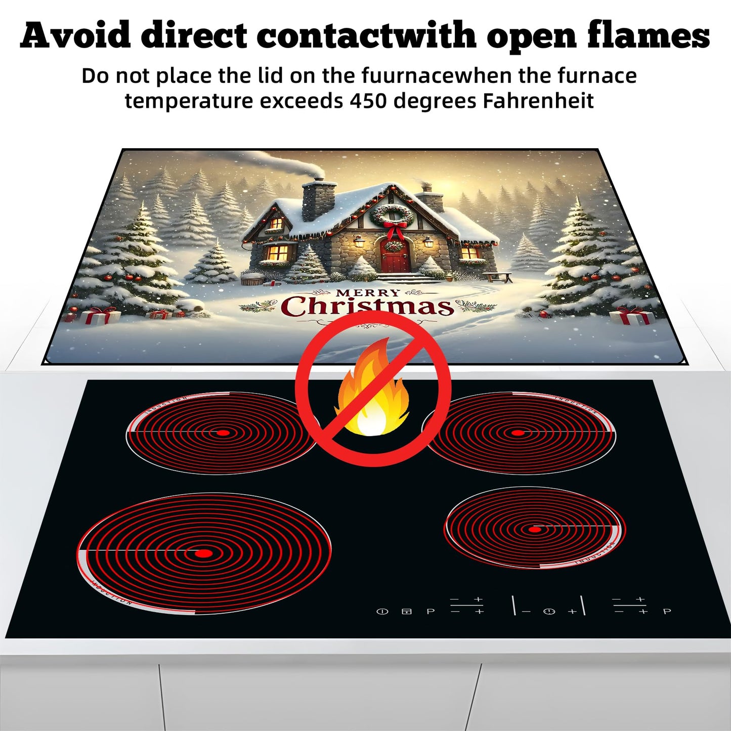 Stove Top Cover for Electric Stove: 28''×20'' Stove Cover Elevate Your Kitchen Reliable Heat Protection,Non-Slip Kitchen Decor (MAI-H2411225)