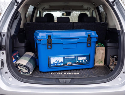 45qt Camping Cooler, Extra-Thick Insulation Keeps Ice Up to 7 Days, Portable Ice Chest Box with Strap ＆ Handle for Food, Drink, Beverage, Beach, Camping, Picnic, Fishing, Boat, Blue