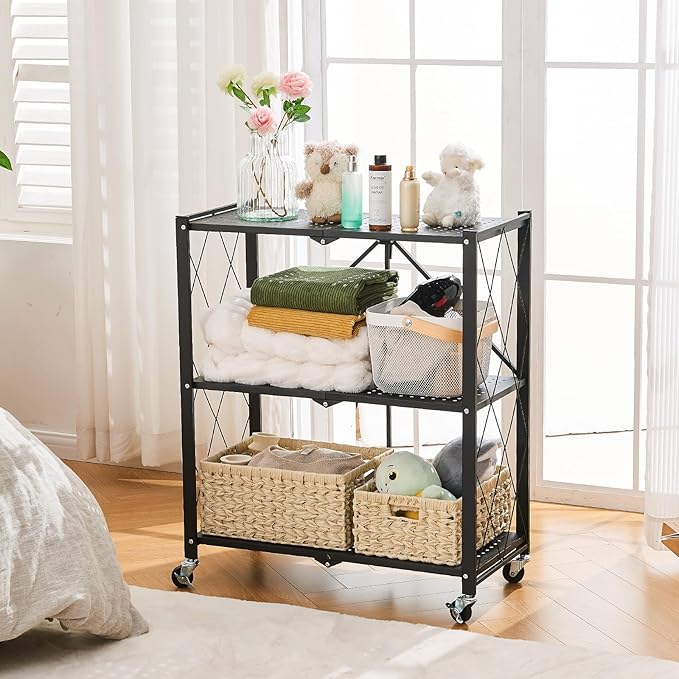 BRIAN & DANY 3-Tier Foldable Storage Shelves
